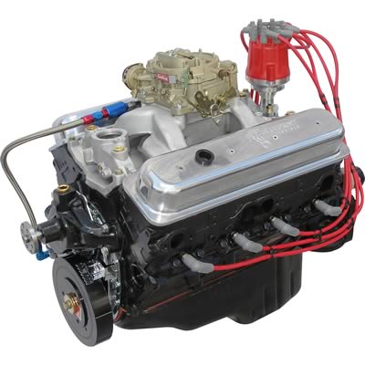 BluePrint Engines Marine GM 383 C.I.D. 405 HP Stroker Dressed Long Block Engines w/Cast Components MBP3830CTC