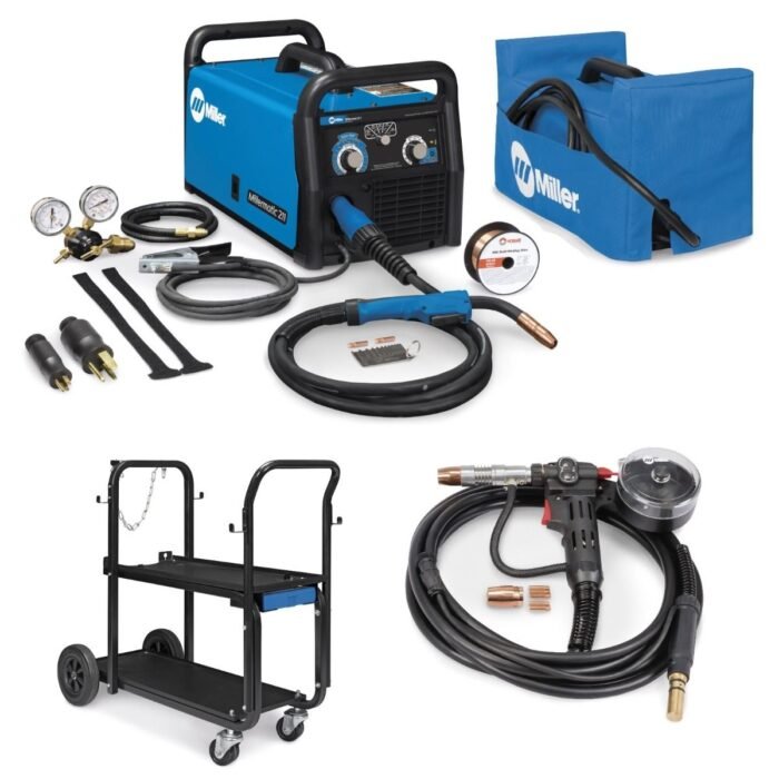Miller Fastblock MILLER MILLERMATIC 211 MIG WELDER, SPOOLMATE 150, AND ACCESSORIES ...